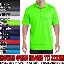 Mens Polo Shirt MINI MESH Moisture Wick Athletic XS-XL, 2XL, 3XL, 4XL NEW