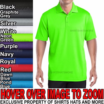 Mens Polo Shirt MINI MESH Moisture Wick Athletic XS-XL, 2XL, 3XL, 4XL NEW