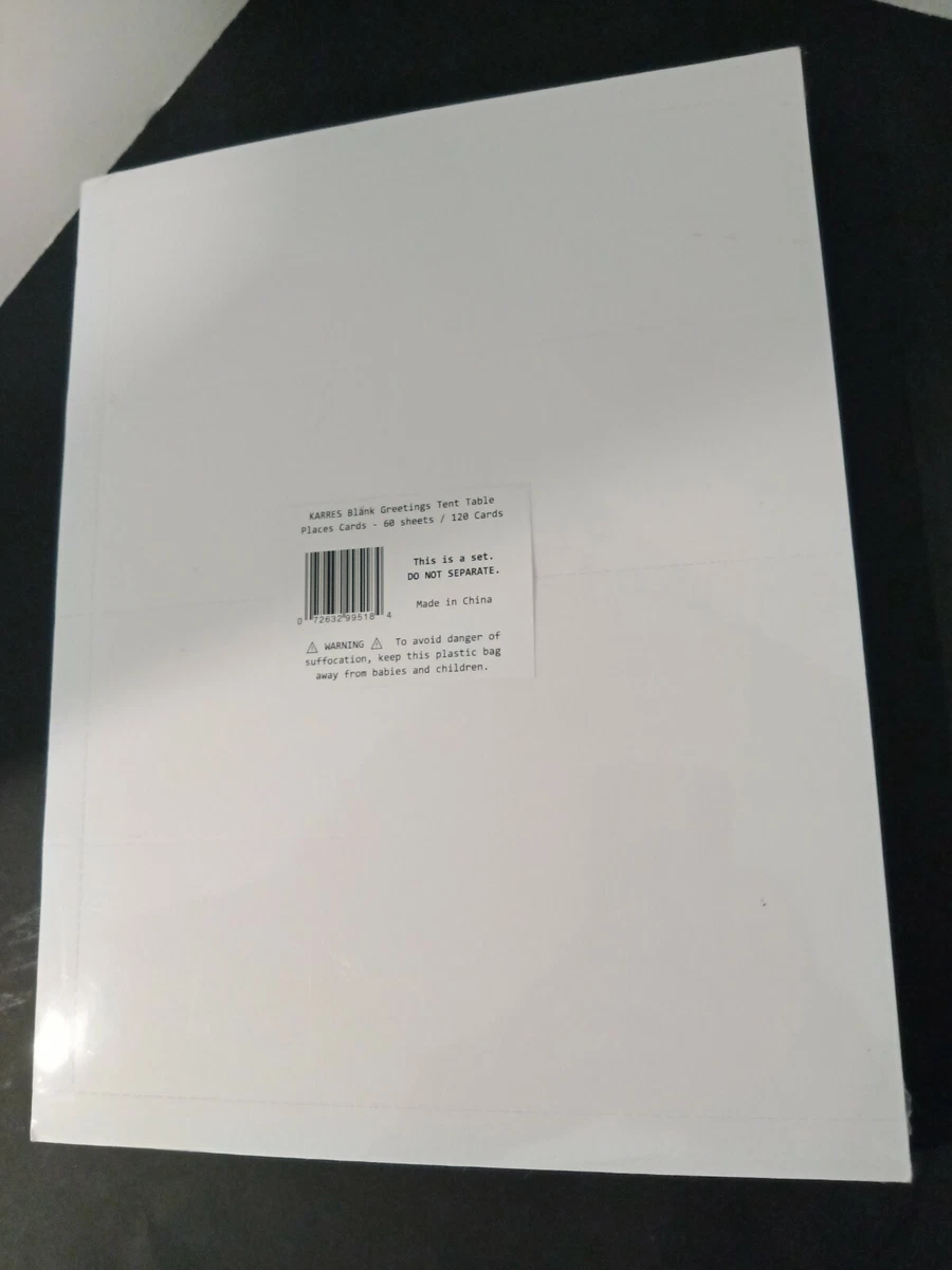 Plain white place cards deals
