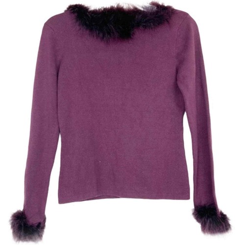 Vintage y2K purple sweater with boa 
