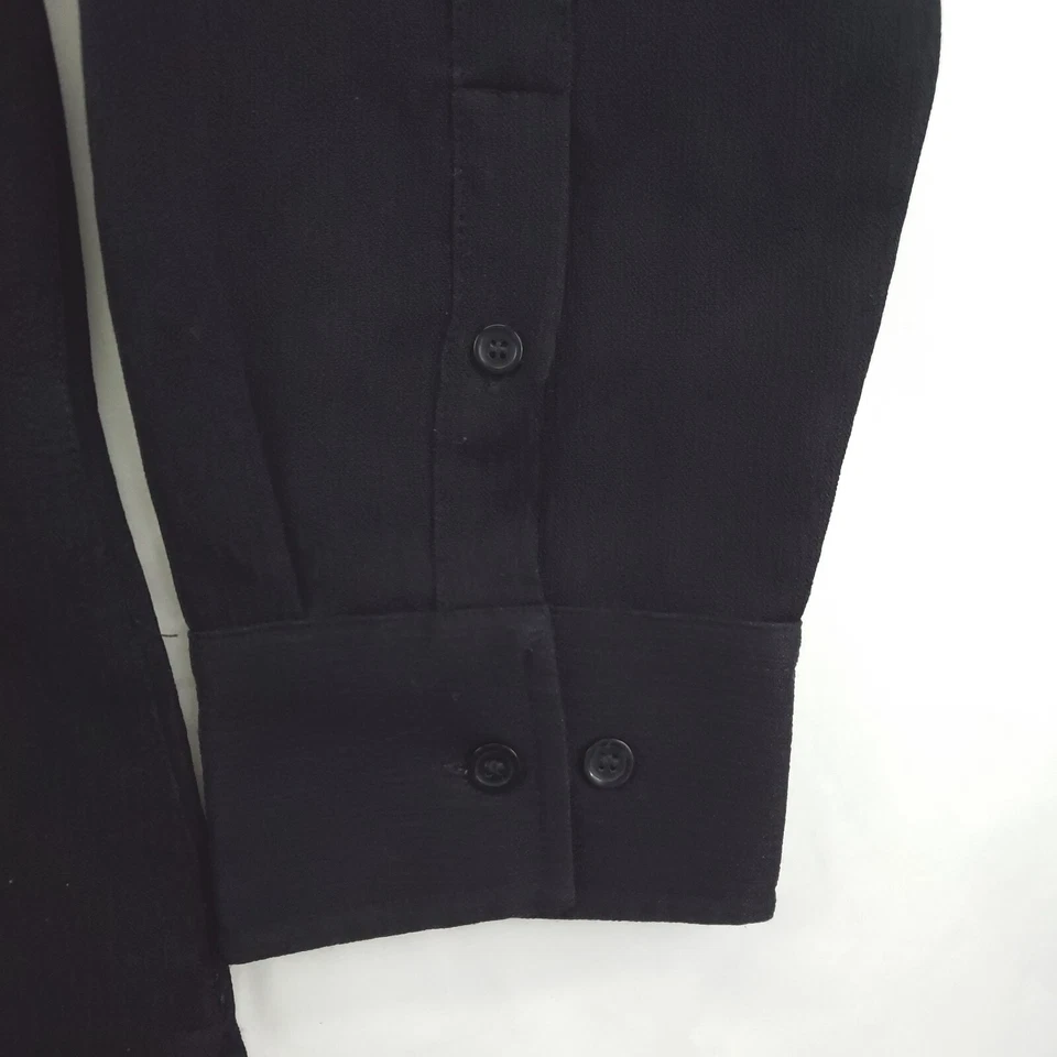 Camisa Kenneth Cole Reaction Para Hombre XL Negra Bordada Manga Larga Foto 4 de 4