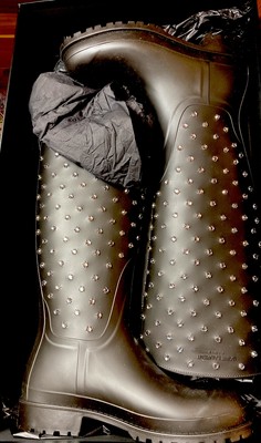 rhinestone rain boots