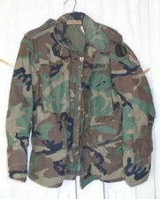 Military Cold Wet Weather Woodland Camouflage Parka Jacket Coat szsmall/short
