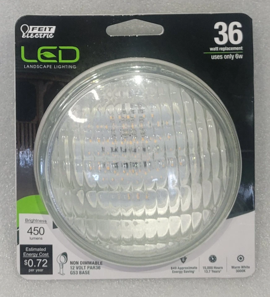 Landscape Light LED Feit 36-Watt Replacement 12-Volt PAR36 G53 Base Non-Dimmable - Image 2 of 2