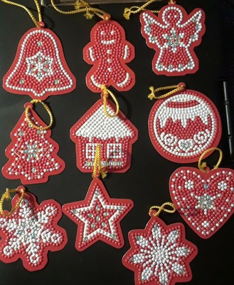 Diamond Painting - Christmas Ornaments - Set Of 6 | eBay