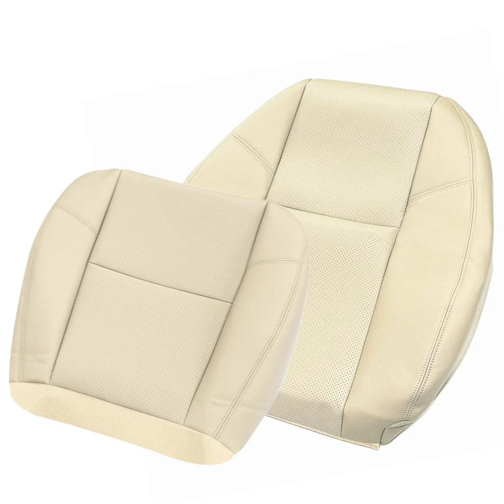 2009-2014 For Cadillac Escalade EXT Front Bottom Top AC Leather Seat Cover Tan