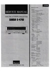 Service Manual Instructions for Sansui G-4700