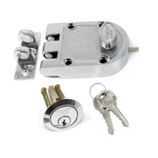 Bright Chrome High Security Single Cylinder Jimmy Proof Die Cast Deadbolt Lock w