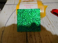 Dichroic Glass:CBS 96 COE Aqua on Matrix Textured Thin Black  3" Sq