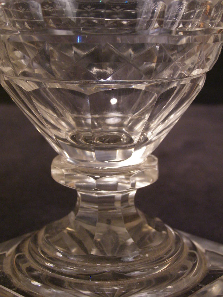 WOW 19 c Intaglio Cut Crystal Sweet Meat Candy Dish Irish Glass