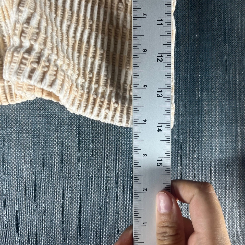 Top corto Forever 21 para mujer talla S/M beige tejido cuello en V manga larga pulóver Foto 4 de 4