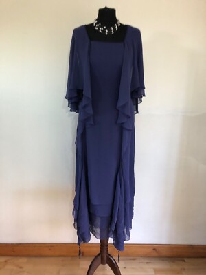 Stunning Vintage Purple Evening Dress Tom Bowker for Coterie UK Size 10