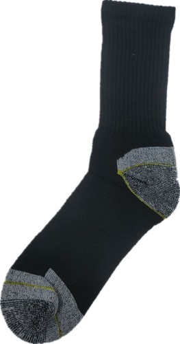 6 Pairs MENS THICK COTTON WORK SOCKS TRADIE Heavy Duty Boot Cushion BLACK GREY - Picture 4 of 5