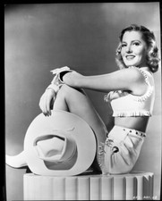 Jean Arthur Leggy Cowgirl Glamour Pin Up Vintage Studio Duplicate 8x10 Negative