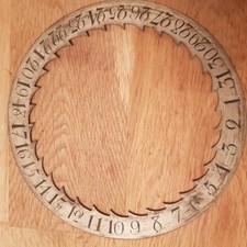 Antique Longcase Clock Brass Engraved Calendar Date Wheel 157mm. 120mm Internal.