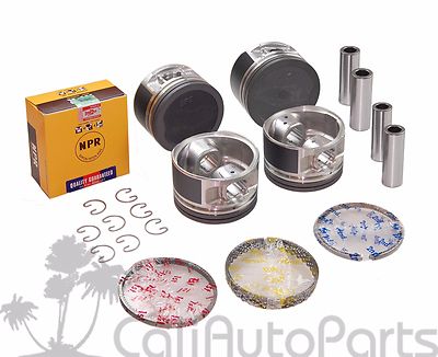 Pistons and Rings Fits 95-04 Toyota Tacoma 2.4L DOHC 16v 2RZFE