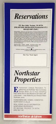 1987-88 NORTHSTAR LAKE TAHOE Ski Brochure W/ Trail Map, Mountain Info, VTG - Picture 5 of 7