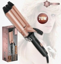 Piastra Ceramica Arriccia Capelli Mossi Effetto Onde 3 Ricci Boccoli 70W Hoomei