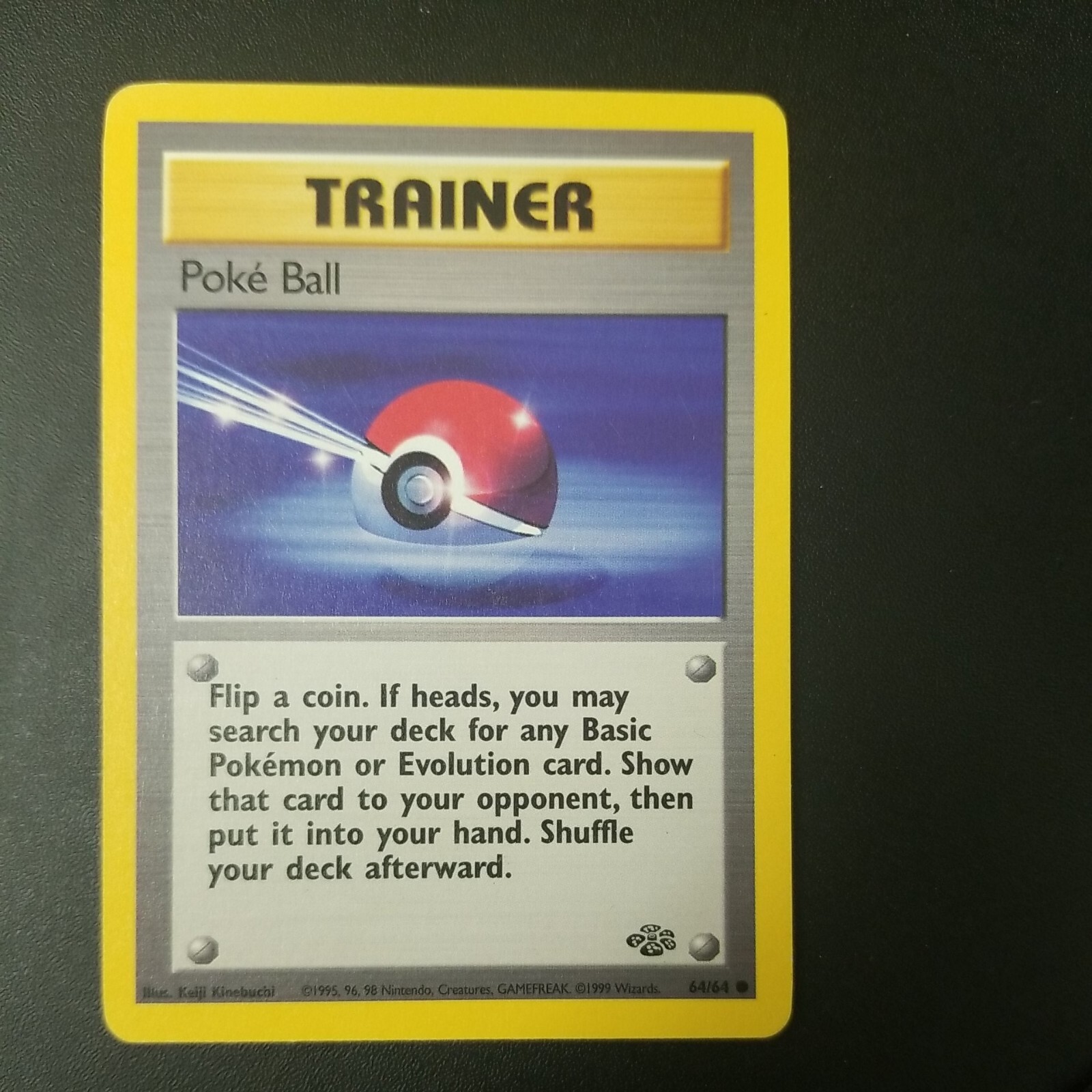  Poke Ball 64/64 - Jungle - COMMON - VINTAGE WOTC POKEMON CARD - NM