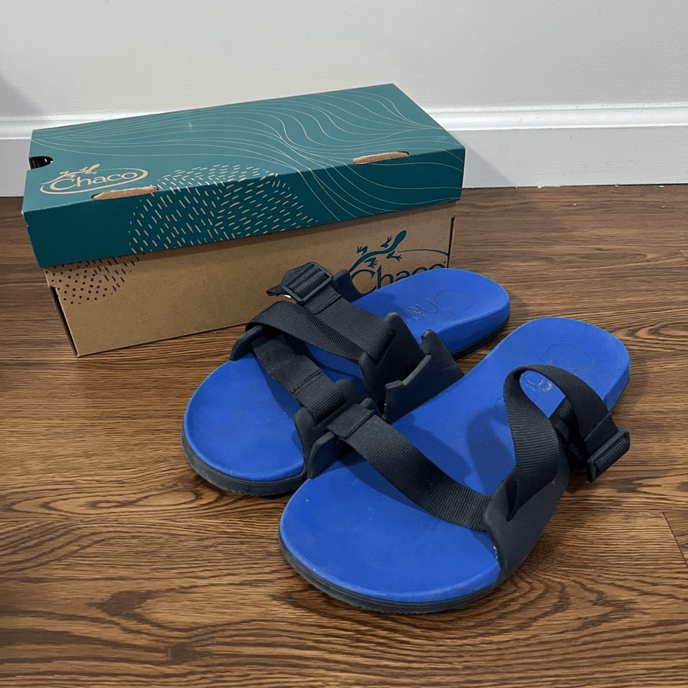 CHACO Men\'s Chillos Slide Recovery Sandal in Sz 12 Active Blue Chaco NWOB CHACO Men main image 4