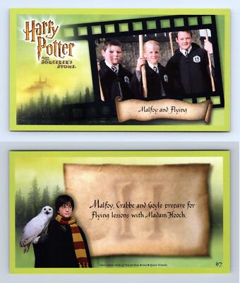 Malfoy & Flying #67 Harry Potter & The Sorcerer's Stone 2001 WOTC Trading Card