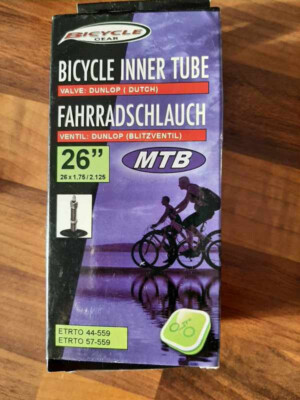 DUNLOP Fahrradschlauch MTB 26'' 26 x 1.75 / 2.125 Blitzventil