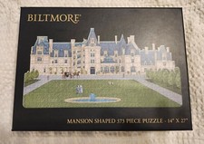 Biltmore mansion shaped 573 piece puzzle 14" x 27" Almost new/used once