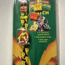 Gordy Time 1993 Mighty Morphin Power Rangers Yellow Ranger Quartz Watch Saban