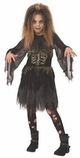 Little Girl Zombie Dead Walking Undead Fancy Dress Up Halloween Child Costume
