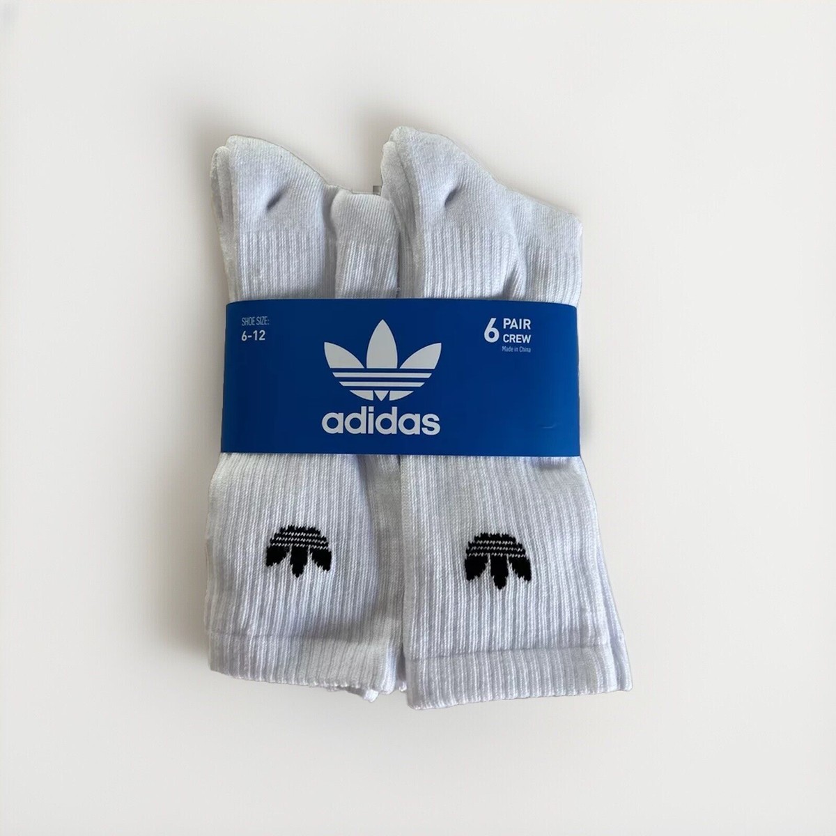 ADIDAS Originals Pack Trefoil Crew Socks (White) NIP