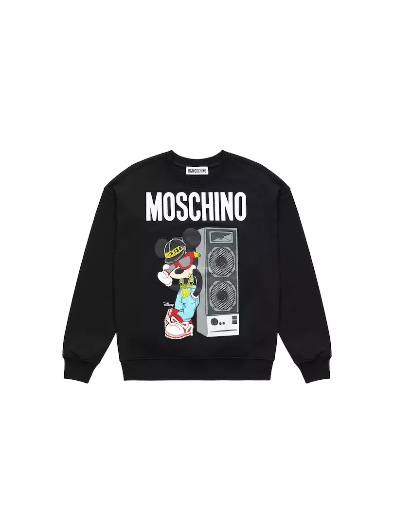 2018 MOSCHINO x H M Black Mickey Mouse Sweatshirt S eBay