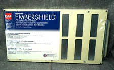 16.5in x 9in x 1.5 in. GAF MASTER FLOW  EMBERSHIELD CLOCEABLE SOFIT VENT