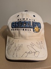Vtg Reebok Memphis Grizzlies Signed Hat Marreese Speights, Marc Gasol, Dante