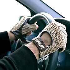 Autofahrer Handschuhe Auto Fahrerhandschuhe Retro Vintage Lammleder Leder Braun 