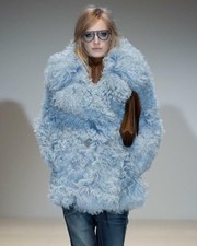 Gucci Blue Shearling Peacoat Coat Jacket (rrp £5,000)