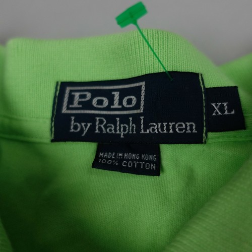 VTG Polo Ralph Lauren Polo Shirt XL Green Cotton Short Sleeve Casual Mens - Picture 5 of 10
