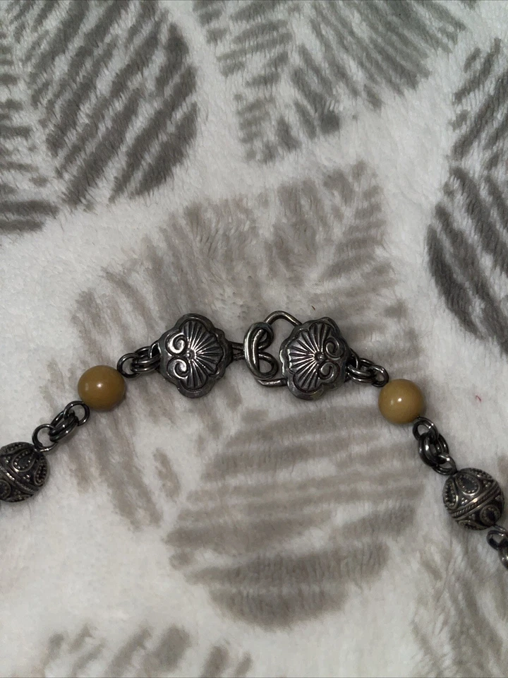 Collar de cuentas de plata esterlina Stephen Dweck vintage flores rojas *CUENTAS FALTANTES* Foto 3 de 4