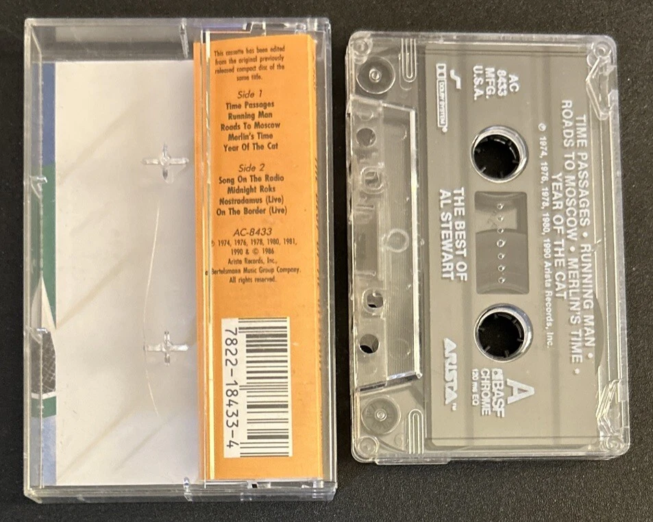 Best Of Al Stewart AC8433 Cassette Tape (Arista 1990 Used) Foto 2 de 4