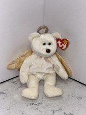 Ty Beanie Baby Halo the Angel Bear August 31 1998 Brown Nose - Tag Errors - Rare