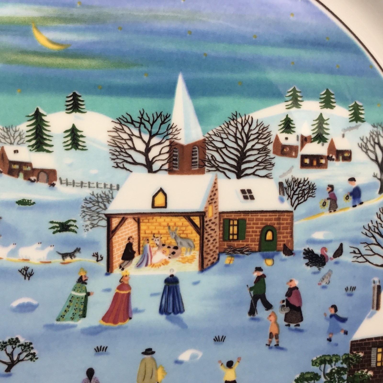 Naif Christmas By Villeroy & Boch Charger/Chop Plate 12 1/4"  Made in Luxenbourg