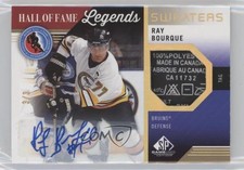 2021-22 SP Game Used HOF Legends Sweaters Tag 3/3 Ray Bourque Patch Auto 0c3