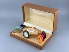 [Quasi Come Nuovo] Orologio Vintage Gucci Lunetta Cambio 1100-L Donna 12 Colori Oro Bianco