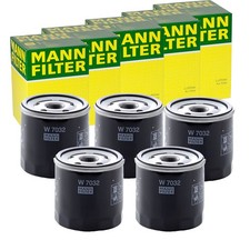 5x MANN-FILTER W 7032 ÖLFILTER MIT EINEM RÜCKLAUFSPERRVENTIL ANSCHRAUBFILTER