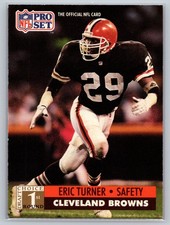 1991 Pro Set #731 Eric Turner RC - Cleveland Browns