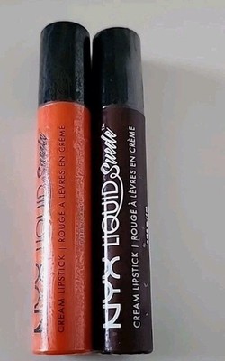 2  NYX Liquid Suede Cream Lipstick- LSCL05Orange/LSCL23 Club Hopper
