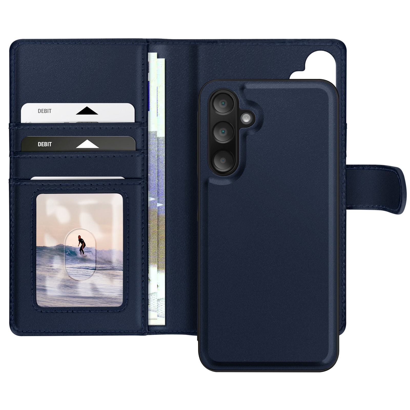 Coque Samsung Galaxy A16 bleu nuit protection antichoc housse détachable aimantée