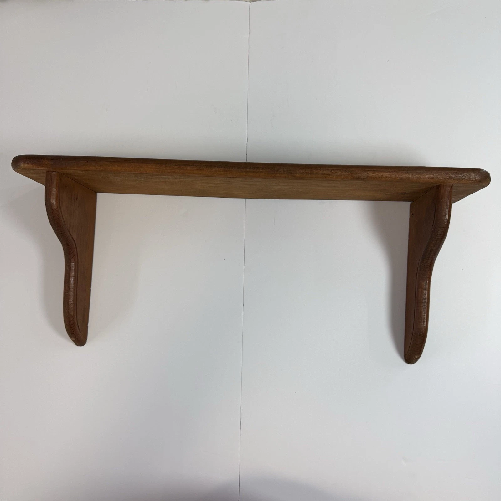 Vintage Medium Varnished wooden wall Display Shelf Mountable 24 in Fast Ship
