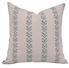 Handicraft Block Print 20X20 Throw Duck Canvas with Invisible Zipper Pillowca...