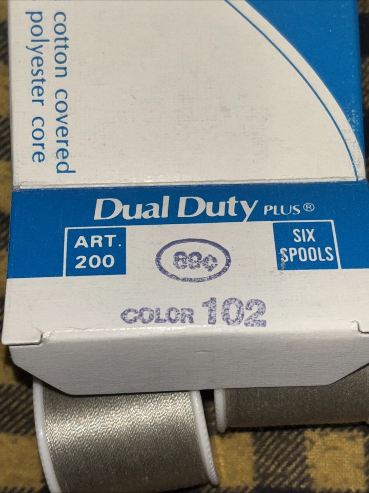 6 Lot New J&P Coats Dual Duty Thread #102 Dark Linen Sews All Fabrics 135 Yd Ea - Image 3 of 3