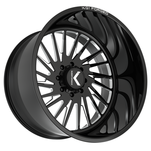 28x14 KG1 Forged KF038 Javelin Black Milled LEFT DIRECTIONAL Wheel Blank (-76mm)
